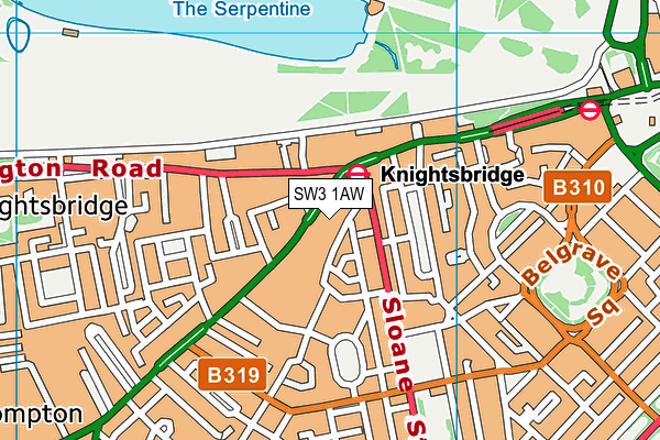 SW3 1AW map - OS VectorMap District (Ordnance Survey) SW3 1AW map - OS VectorMap District (Ordnance Survey)