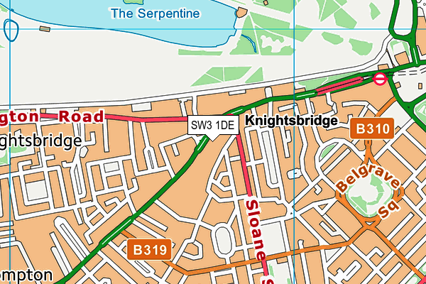SW3 1DE map - OS VectorMap District (Ordnance Survey) SW3 1DE map - OS VectorMap District (Ordnance Survey)