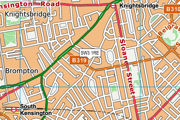 SW3 1RE map - OS VectorMap District (Ordnance Survey)