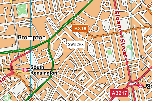 SW3 2HX map - OS VectorMap District (Ordnance Survey) SW3 2HX map - OS VectorMap District (Ordnance Survey)