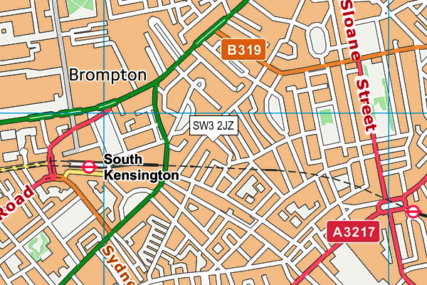 SW3 2JZ map - OS VectorMap District (Ordnance Survey) SW3 2JZ map - OS VectorMap District (Ordnance Survey)
