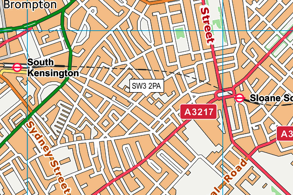 SW3 2PA map - OS VectorMap District (Ordnance Survey) SW3 2PA map - OS VectorMap District (Ordnance Survey)
