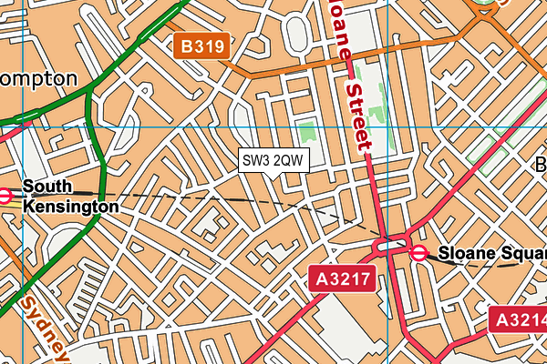 SW3 2QW map - OS VectorMap District (Ordnance Survey) SW3 2QW map - OS VectorMap District (Ordnance Survey)