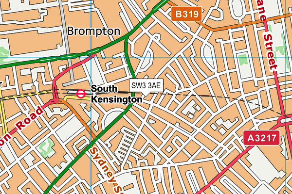 SW3 3AE map - OS VectorMap District (Ordnance Survey) SW3 3AE map - OS VectorMap District (Ordnance Survey)