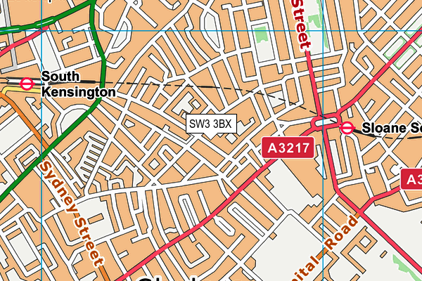 SW3 3BX map - OS VectorMap District (Ordnance Survey) SW3 3BX map - OS VectorMap District (Ordnance Survey)