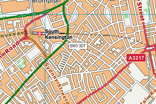 SW3 3DT map - OS VectorMap District (Ordnance Survey) SW3 3DT map - OS VectorMap District (Ordnance Survey)