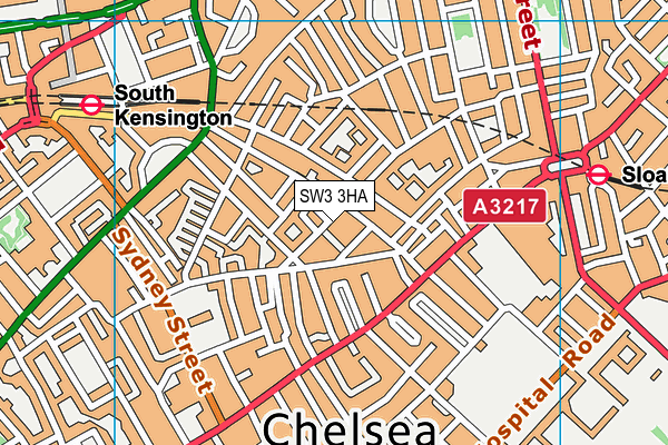 SW3 3HA map - OS VectorMap District (Ordnance Survey) SW3 3HA map - OS VectorMap District (Ordnance Survey)