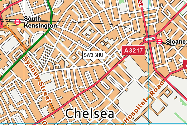 SW3 3HU map - OS VectorMap District (Ordnance Survey) SW3 3HU map - OS VectorMap District (Ordnance Survey)