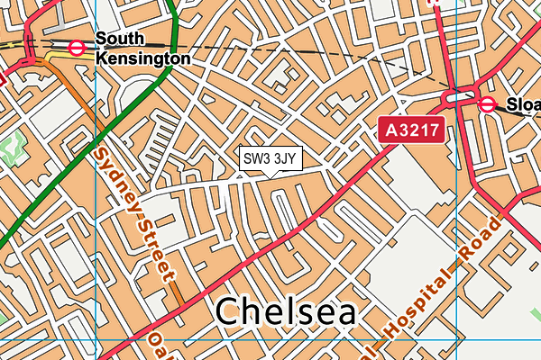 SW3 3JY map - OS VectorMap District (Ordnance Survey) SW3 3JY map - OS VectorMap District (Ordnance Survey)