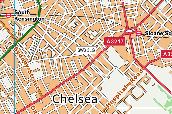 SW3 3LG map - OS VectorMap District (Ordnance Survey) SW3 3LG map - OS VectorMap District (Ordnance Survey)