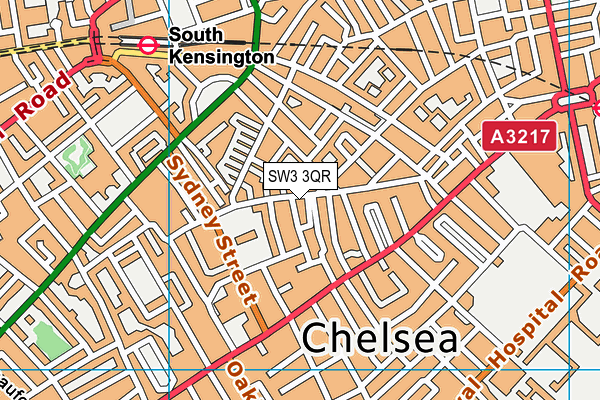 SW3 3QR map - OS VectorMap District (Ordnance Survey) SW3 3QR map - OS VectorMap District (Ordnance Survey)