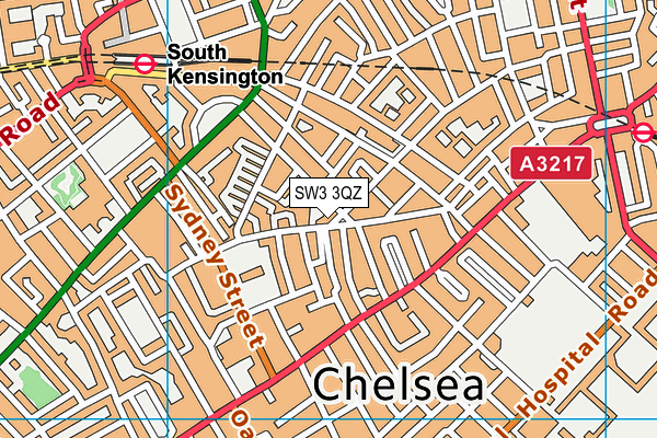 SW3 3QZ map - OS VectorMap District (Ordnance Survey)