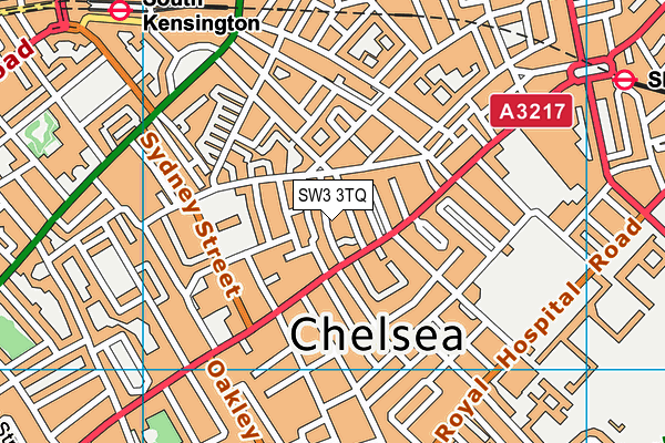 SW3 3TQ map - OS VectorMap District (Ordnance Survey) SW3 3TQ map - OS VectorMap District (Ordnance Survey)