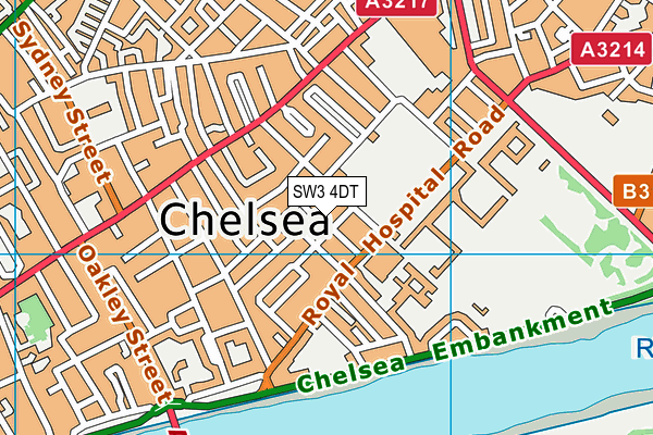 SW3 4DT map - OS VectorMap District (Ordnance Survey) SW3 4DT map - OS VectorMap District (Ordnance Survey)
