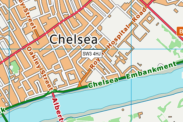 SW3 4HJ map - OS VectorMap District (Ordnance Survey) SW3 4HJ map - OS VectorMap District (Ordnance Survey)