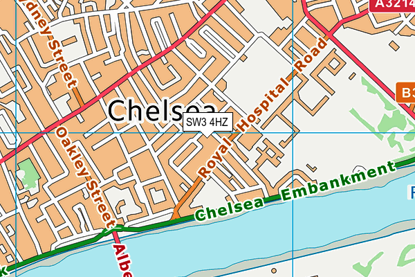 SW3 4HZ map - OS VectorMap District (Ordnance Survey) SW3 4HZ map - OS VectorMap District (Ordnance Survey)