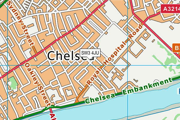 SW3 4JU map - OS VectorMap District (Ordnance Survey) SW3 4JU map - OS VectorMap District (Ordnance Survey)
