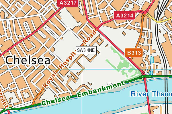 SW3 4NE map - OS VectorMap District (Ordnance Survey) SW3 4NE map - OS VectorMap District (Ordnance Survey)