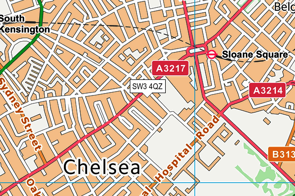 SW3 4QZ map - OS VectorMap District (Ordnance Survey)