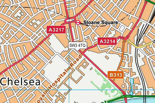 SW3 4TQ map - OS VectorMap District (Ordnance Survey) SW3 4TQ map - OS VectorMap District (Ordnance Survey)
