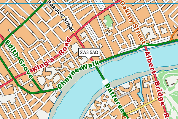 SW3 5AQ map - OS VectorMap District (Ordnance Survey)