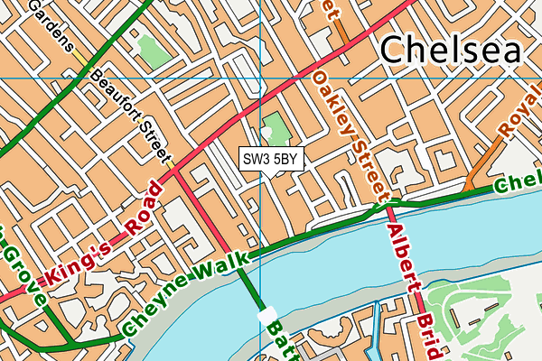 SW3 5BY map - OS VectorMap District (Ordnance Survey) SW3 5BY map - OS VectorMap District (Ordnance Survey)