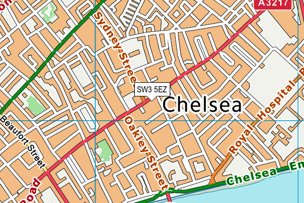 SW3 5EZ map - OS VectorMap District (Ordnance Survey)