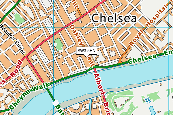 SW3 5HN map - OS VectorMap District (Ordnance Survey) SW3 5HN map - OS VectorMap District (Ordnance Survey)