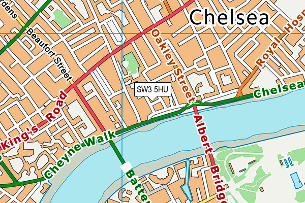 SW3 5HU map - OS VectorMap District (Ordnance Survey) SW3 5HU map - OS VectorMap District (Ordnance Survey)