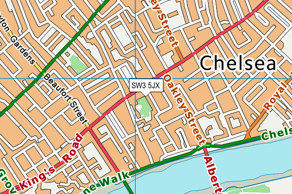 SW3 5JX map - OS VectorMap District (Ordnance Survey) SW3 5JX map - OS VectorMap District (Ordnance Survey)