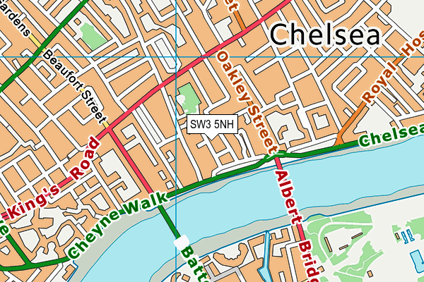 SW3 5NH map - OS VectorMap District (Ordnance Survey) SW3 5NH map - OS VectorMap District (Ordnance Survey)