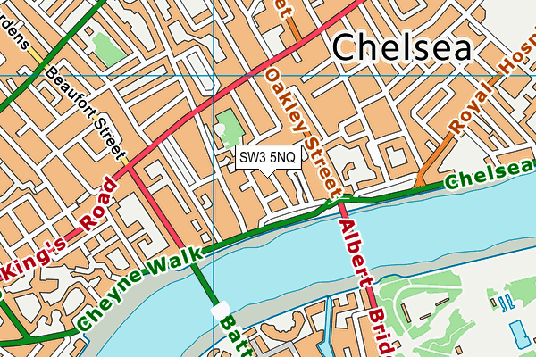 SW3 5NQ map - OS VectorMap District (Ordnance Survey)