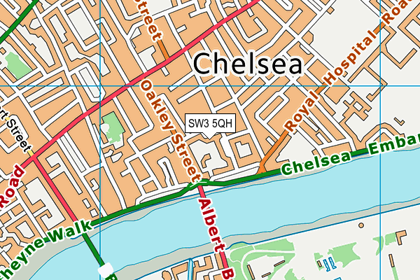 SW3 5QH map - OS VectorMap District (Ordnance Survey) SW3 5QH map - OS VectorMap District (Ordnance Survey)