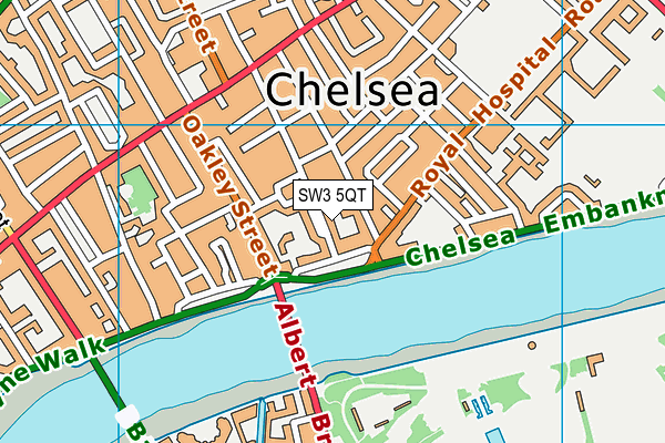 SW3 5QT map - OS VectorMap District (Ordnance Survey) SW3 5QT map - OS VectorMap District (Ordnance Survey)