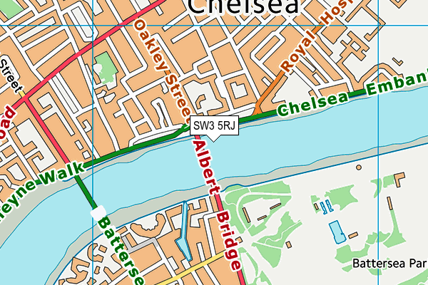 SW3 5RJ map - OS VectorMap District (Ordnance Survey) SW3 5RJ map - OS VectorMap District (Ordnance Survey)
