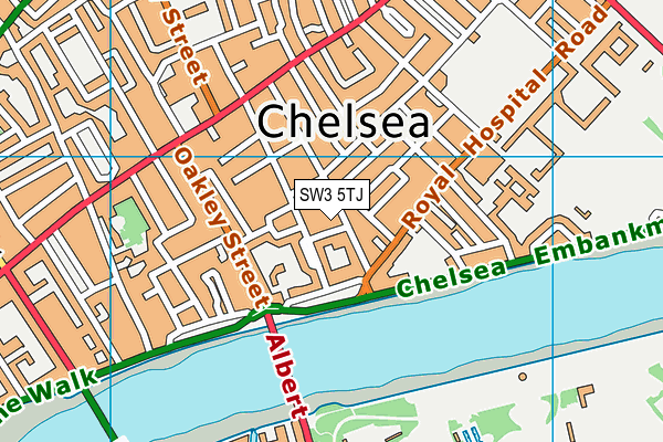 SW3 5TJ map - OS VectorMap District (Ordnance Survey) SW3 5TJ map - OS VectorMap District (Ordnance Survey)