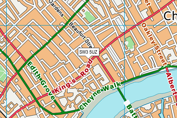 SW3 5UZ map - OS VectorMap District (Ordnance Survey) SW3 5UZ map - OS VectorMap District (Ordnance Survey)