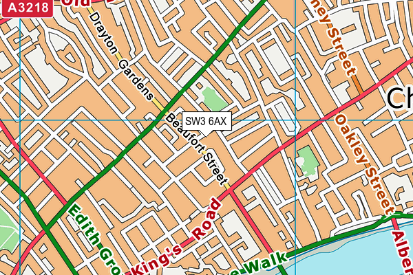 SW3 6AX map - OS VectorMap District (Ordnance Survey) SW3 6AX map - OS VectorMap District (Ordnance Survey)