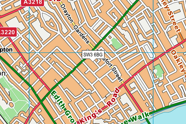 SW3 6BG map - OS VectorMap District (Ordnance Survey) SW3 6BG map - OS VectorMap District (Ordnance Survey)