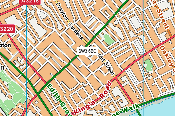 SW3 6BQ map - OS VectorMap District (Ordnance Survey) SW3 6BQ map - OS VectorMap District (Ordnance Survey)