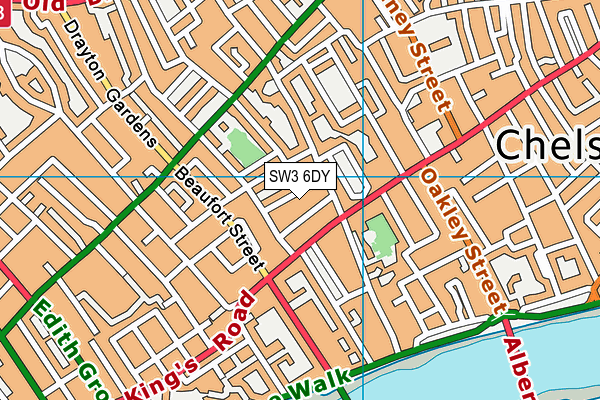 SW3 6DY map - OS VectorMap District (Ordnance Survey) SW3 6DY map - OS VectorMap District (Ordnance Survey)