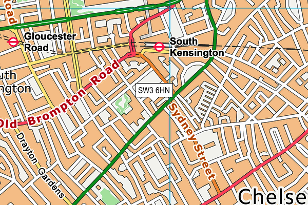 SW3 6HN map - OS VectorMap District (Ordnance Survey)