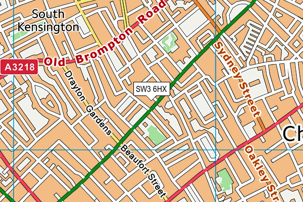 SW3 6HX map - OS VectorMap District (Ordnance Survey) SW3 6HX map - OS VectorMap District (Ordnance Survey)