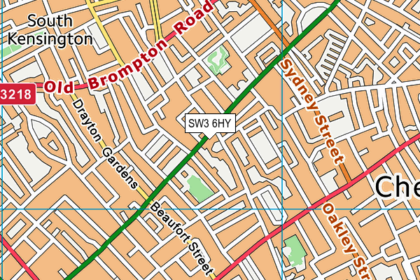 SW3 6HY map - OS VectorMap District (Ordnance Survey) SW3 6HY map - OS VectorMap District (Ordnance Survey)