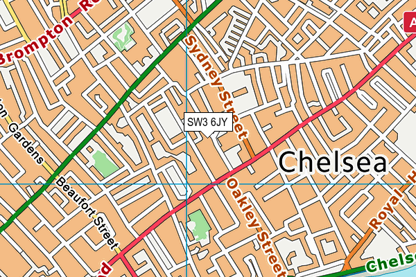 SW3 6JY map - OS VectorMap District (Ordnance Survey) SW3 6JY map - OS VectorMap District (Ordnance Survey)