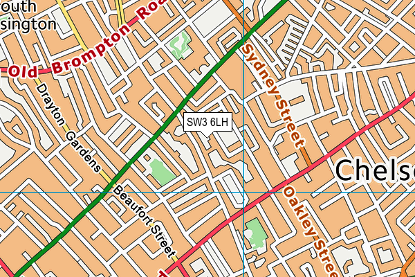 SW3 6LH map - OS VectorMap District (Ordnance Survey) SW3 6LH map - OS VectorMap District (Ordnance Survey)