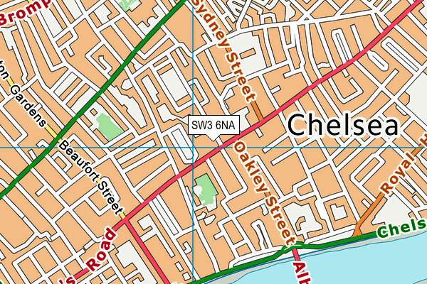 SW3 6NA map - OS VectorMap District (Ordnance Survey)
