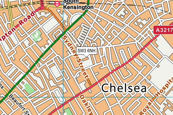 SW3 6NH map - OS VectorMap District (Ordnance Survey) SW3 6NH map - OS VectorMap District (Ordnance Survey)