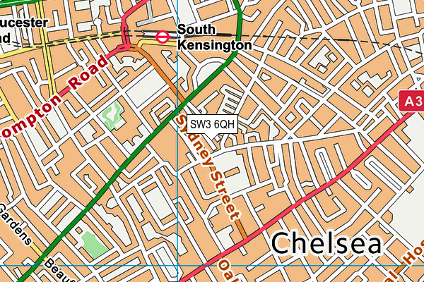 SW3 6QH map - OS VectorMap District (Ordnance Survey) SW3 6QH map - OS VectorMap District (Ordnance Survey)