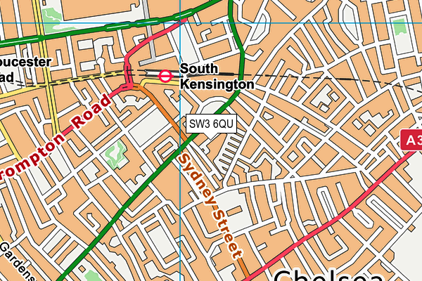 SW3 6QU map - OS VectorMap District (Ordnance Survey) SW3 6QU map - OS VectorMap District (Ordnance Survey)